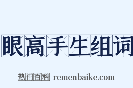 眼高手生组词是什么意思的图片